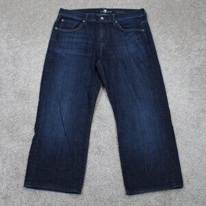 7 For All Mankind Jeans Men 33 Blue Relaxed Fit Stretch Denim w/26" inseam 7FAMK